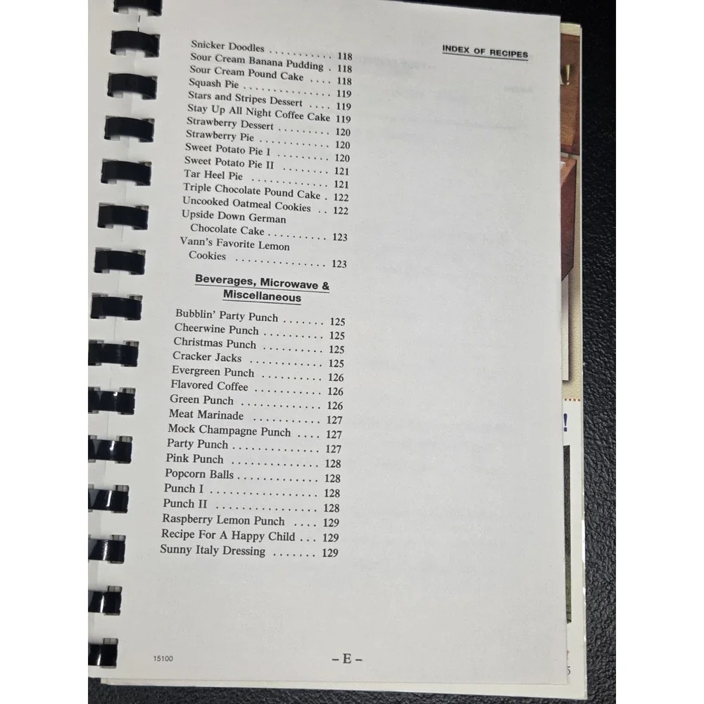 First Baptist Church Of Stanfield Cookbook Stanfield, North Carolina 2000 Spiral